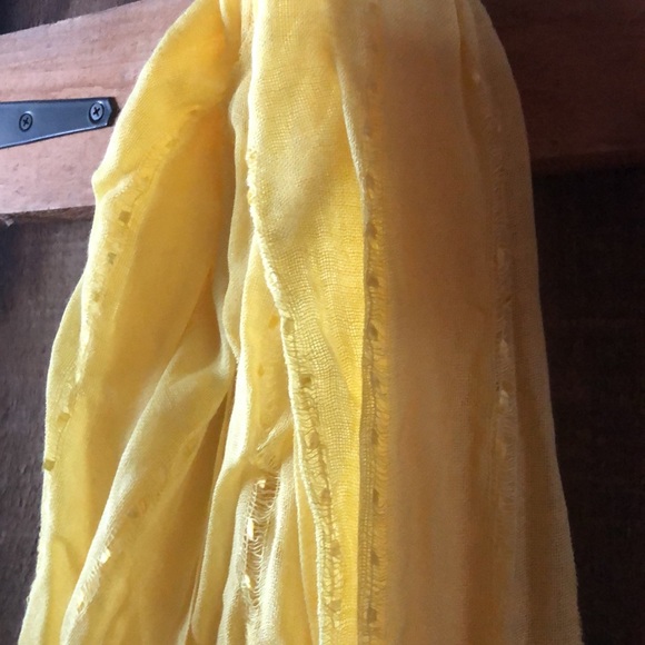 Rickis Yellow Sheer Textured Infinity Scarf - Picture 2 of 2